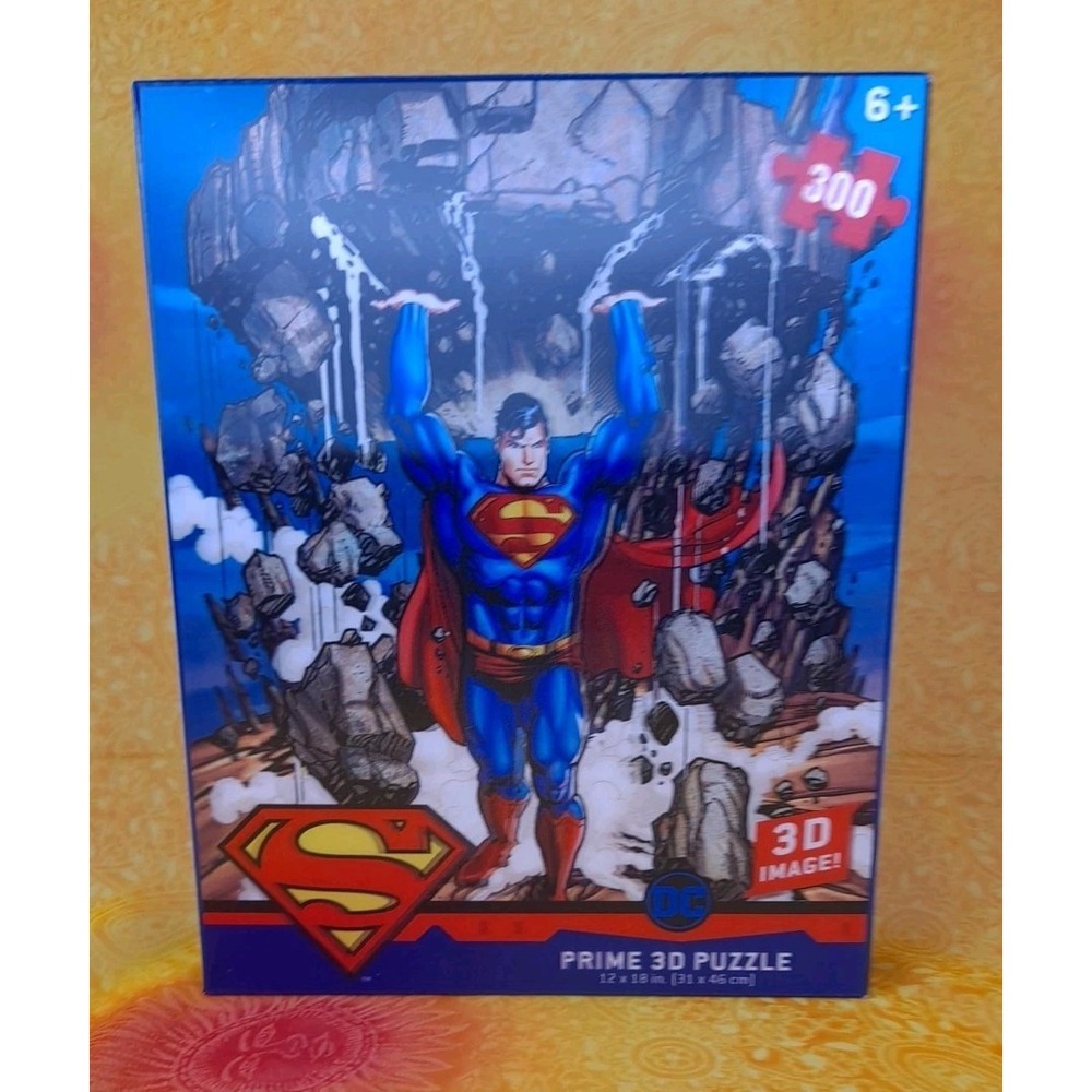 Superman‎ DC Comics Prime 3D Puzzle Jigsaw 300 Pieces The Man Of Steel 12x18"